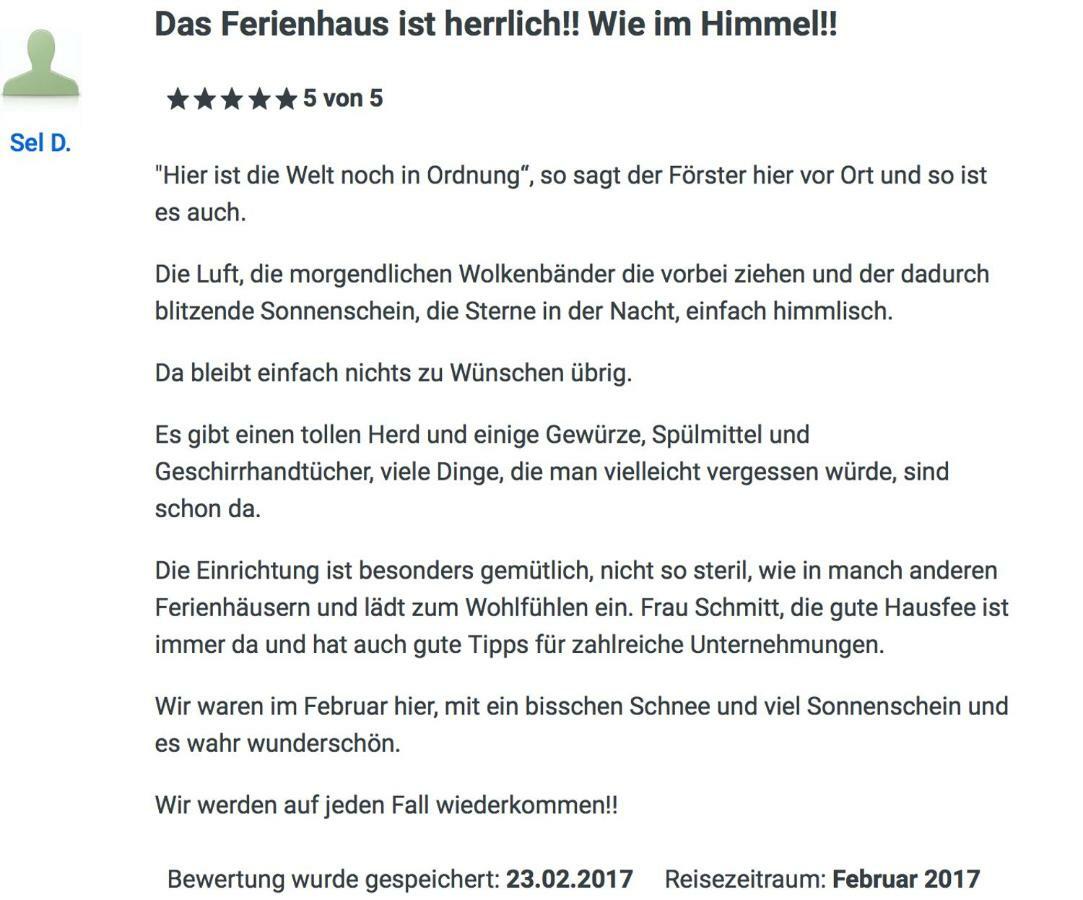 Wie Im Himmel Hatzfeld Extérieur photo